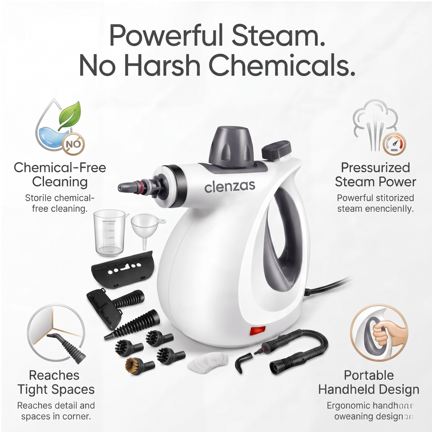 Clenzas Handheld Steam Cleaner